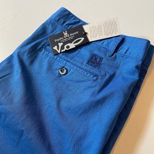 Psycho Bunny Men's Diego Blue 5 Pocket Shorts